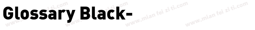 Glossary Black字体转换